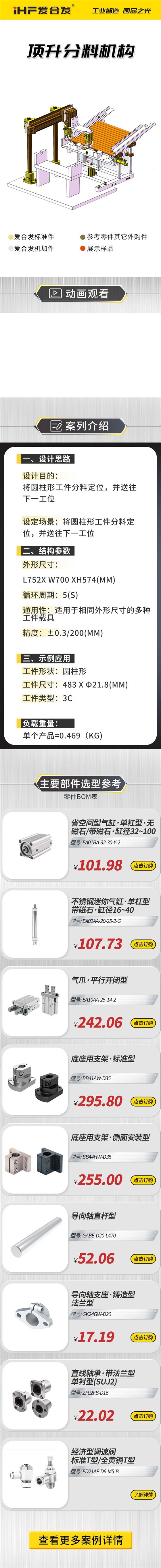 愛(ài)合發(fā)：案例介紹，頂升分料機(jī)構(gòu)！